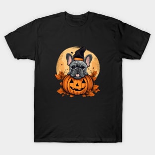 Halloween French bulldog & pumpkin ghost T-Shirt